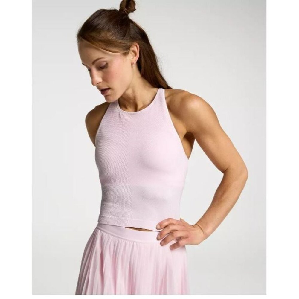 NWT CALIA Women's High Neck Seamless Brami in Luminous Pink Size XL